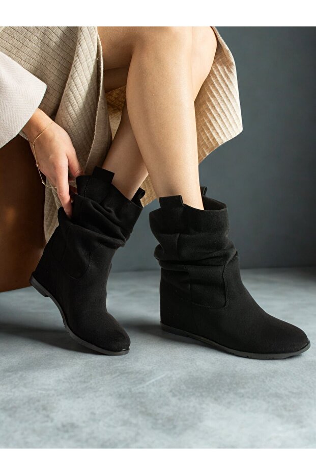 Kadın Siyah Süet Bot - 2