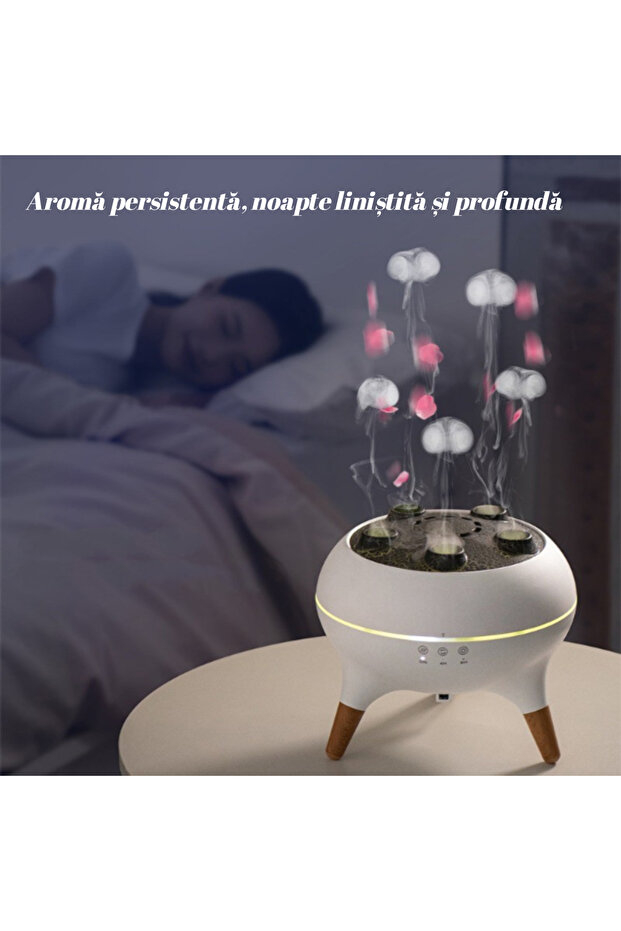 Ultrasonic dynamic jellyfish aromatherapy diffuser, remote control, silent, 250 ml, timer - 4