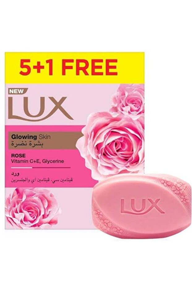 Lux Soft Soap Rose 6 Pieces Bundle 120g White