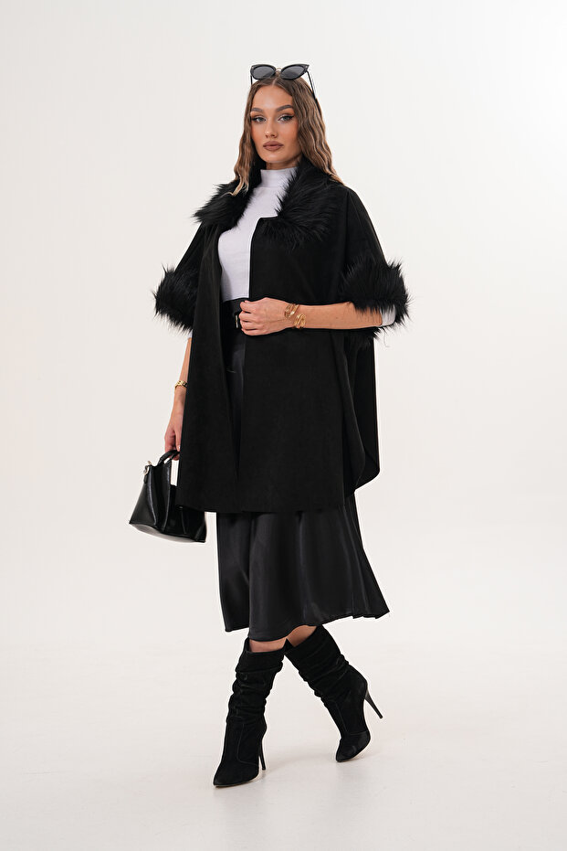 Süet Kısa Panço - 6