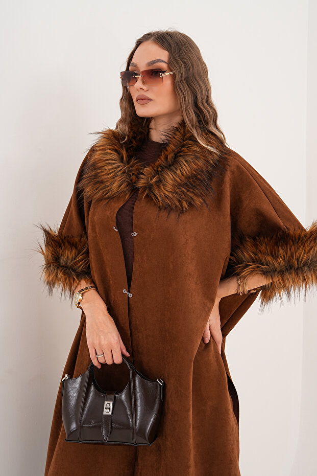 Süet Uzun Panço - 7