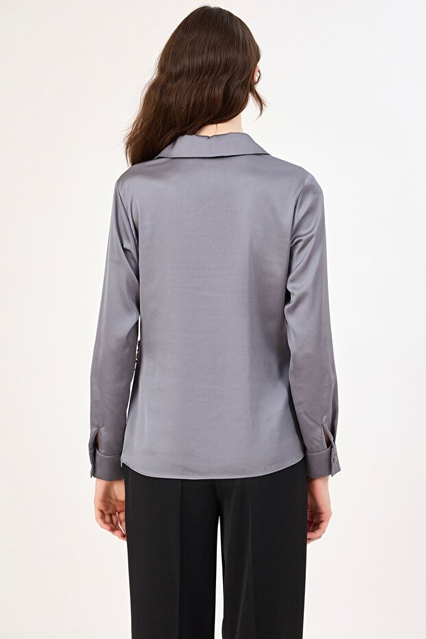 Taş detaylı anvelop bluz - 2