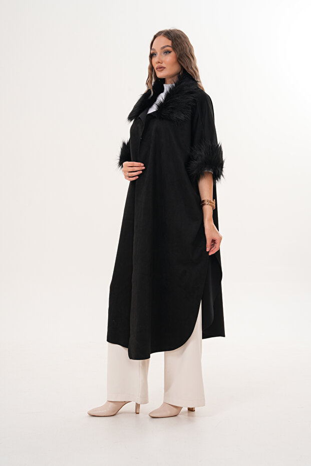 Süet Uzun Panço - 5