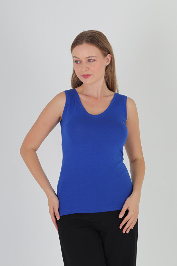 V-Necklace Strap Top/Tank Top - 1