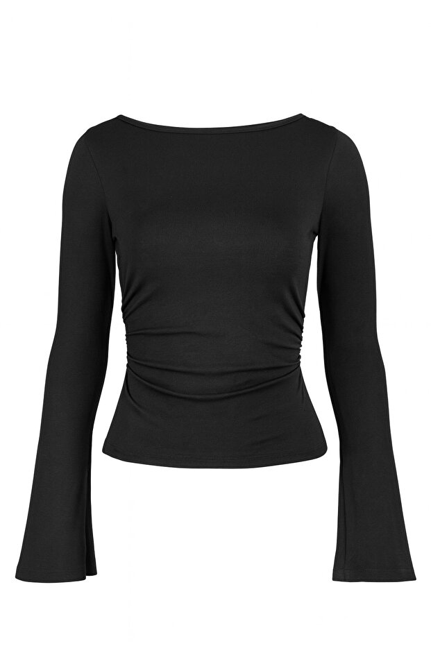 Çan Kollu Basic BLUZ - 4