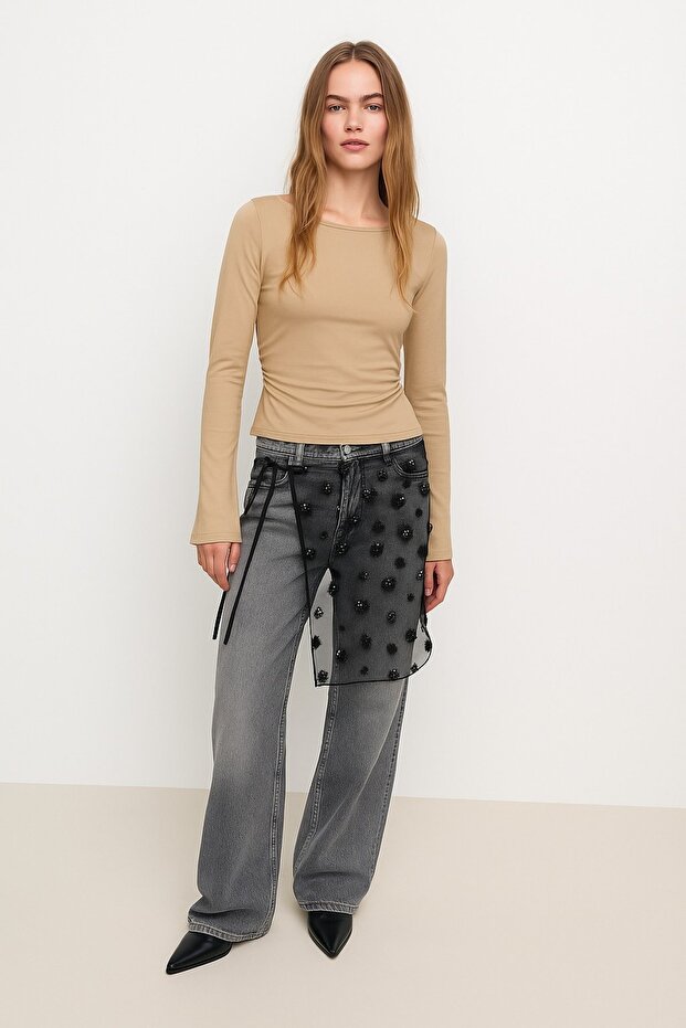 Çan Kollu Basic BLUZ - 3