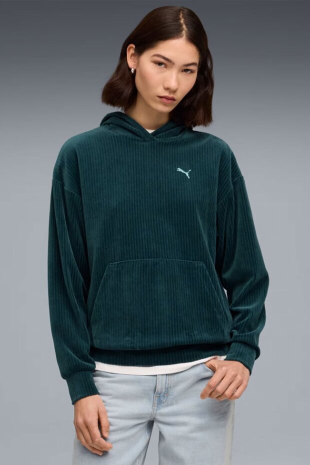 Kadın ESS Elevated Velour Sweat - 1