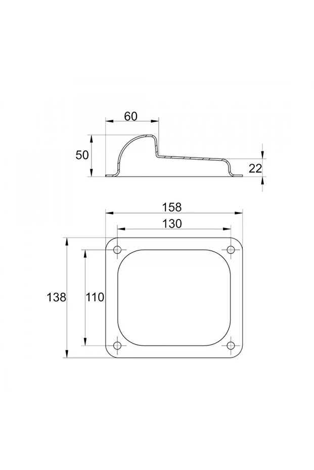 Adjustable gate hinge set M14, 70x70 mm plate, 320 kg load, gate stop, galvanized - 4