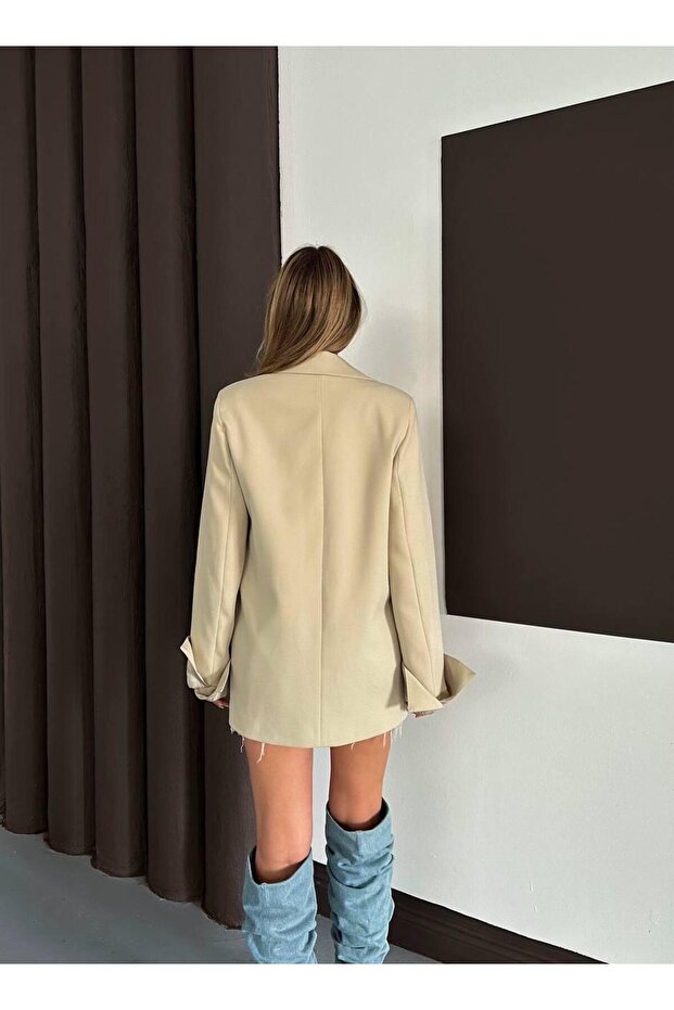 سترة بليزر مبطنة مخططة - 2