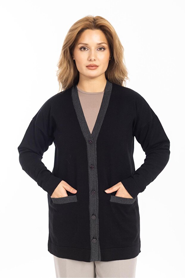 Women's Middle-Aged First-Class Polybutylene Yarn Mother Button Cardigan 30412