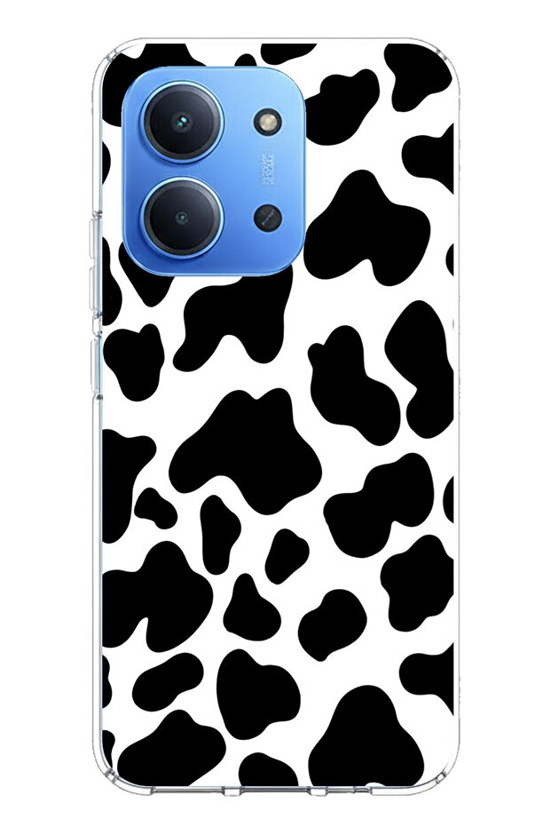 حافظة سيليكون B مطبوع متوافقة مع تصميم Redmi 15C بنمط الأبقار - 1