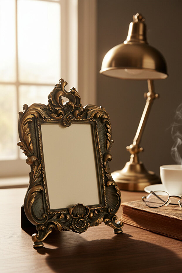Stylish Classic Baroque Frame Khaki Color 15X21