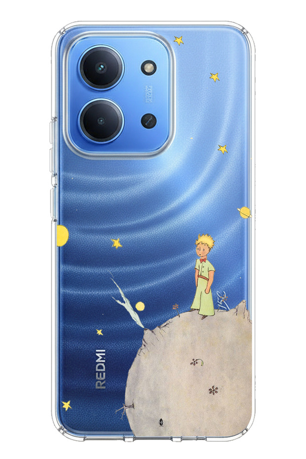 حافظة سيليكون متوافقة مع Redmi 15C بتصميم الأمير الصغير مطبوع