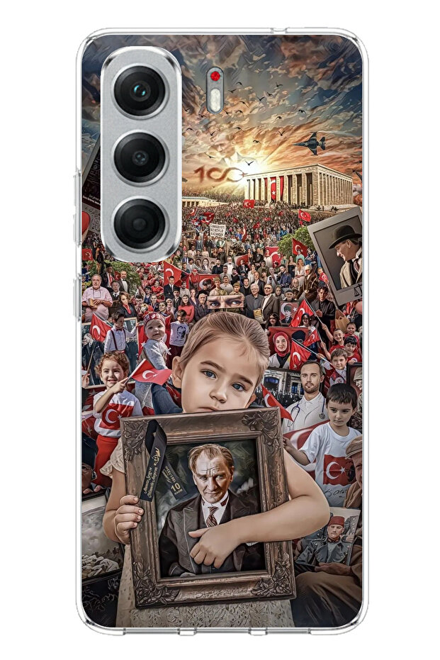 Tecno Camon 40 Compatible Anıtkabir Atatürk Portrait Printed Silicone Case - 1