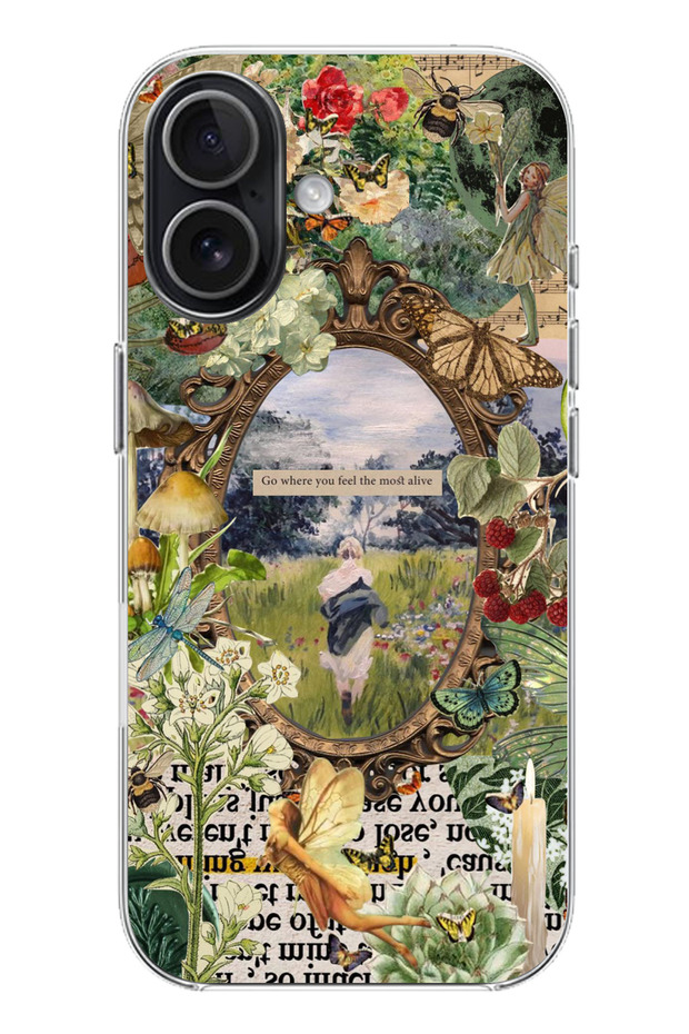 iPhone 17 Compatible Green Nature Printed Silicone Case - 1