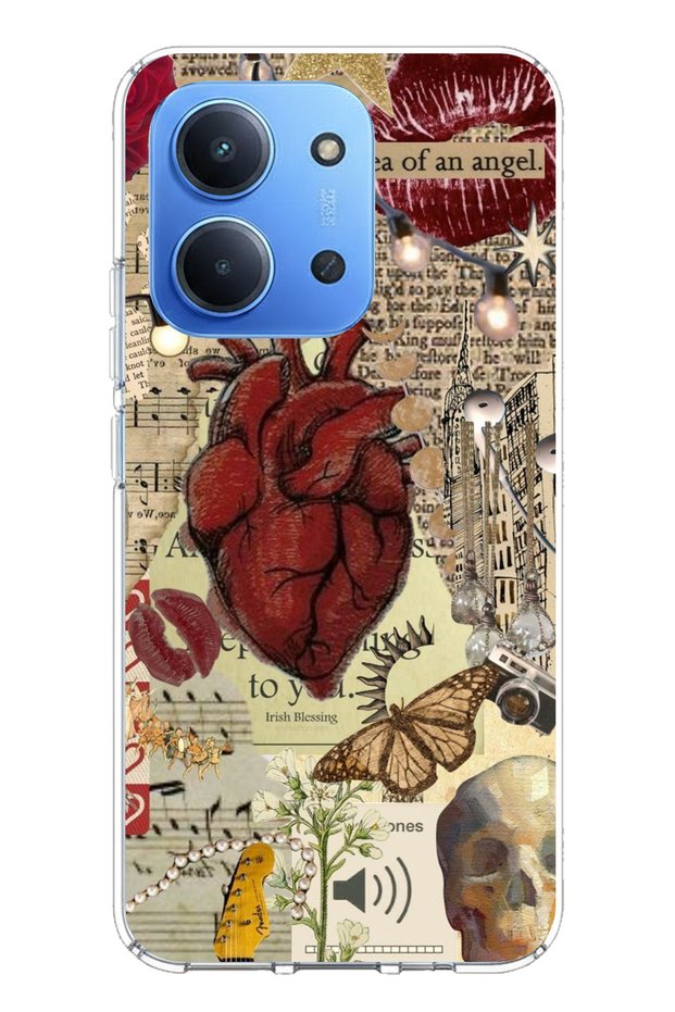 حافظة سيليكون متوافقة مع هاتف Redmi 15C من Vampire Diaries Vintage مطبوع