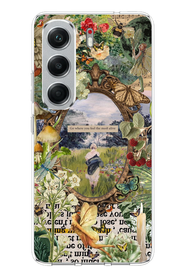 Tecno Camon 40 Pro 5g Compatible Green Nature Printed Silicone Case