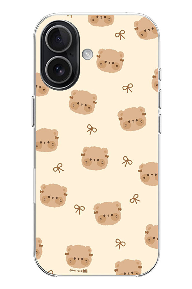 حافظة سيليكون متوافقة مع هاتف iPhone 17 من Cute Bears مطبوع - 1