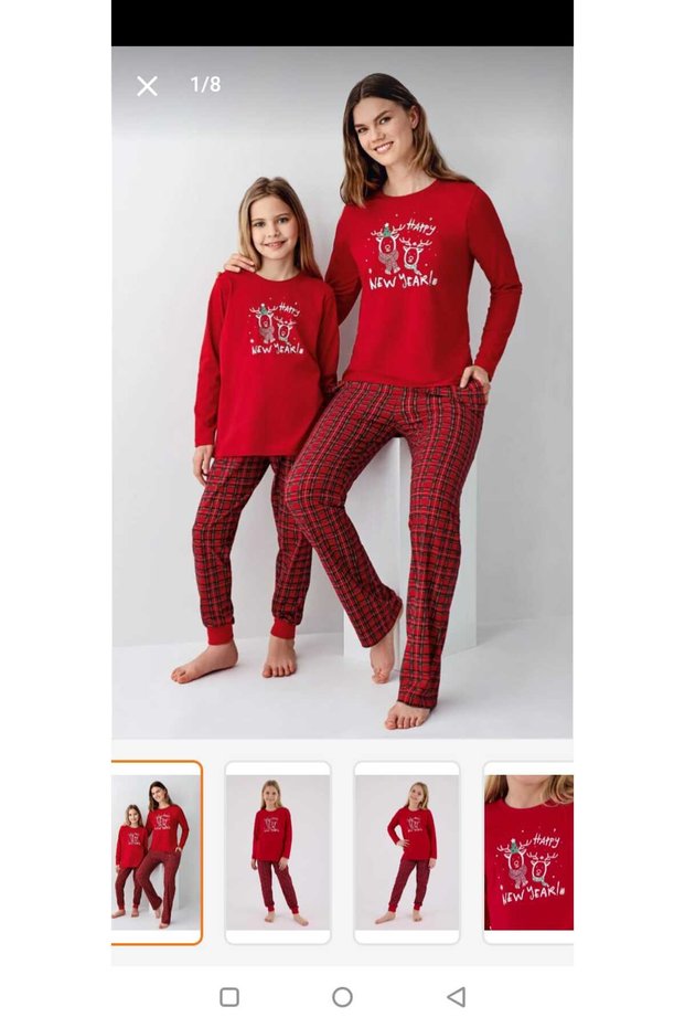 New Season Mother and Daughter Pajamas 100% Cotton (Mother and Daughter Prices Are Different)