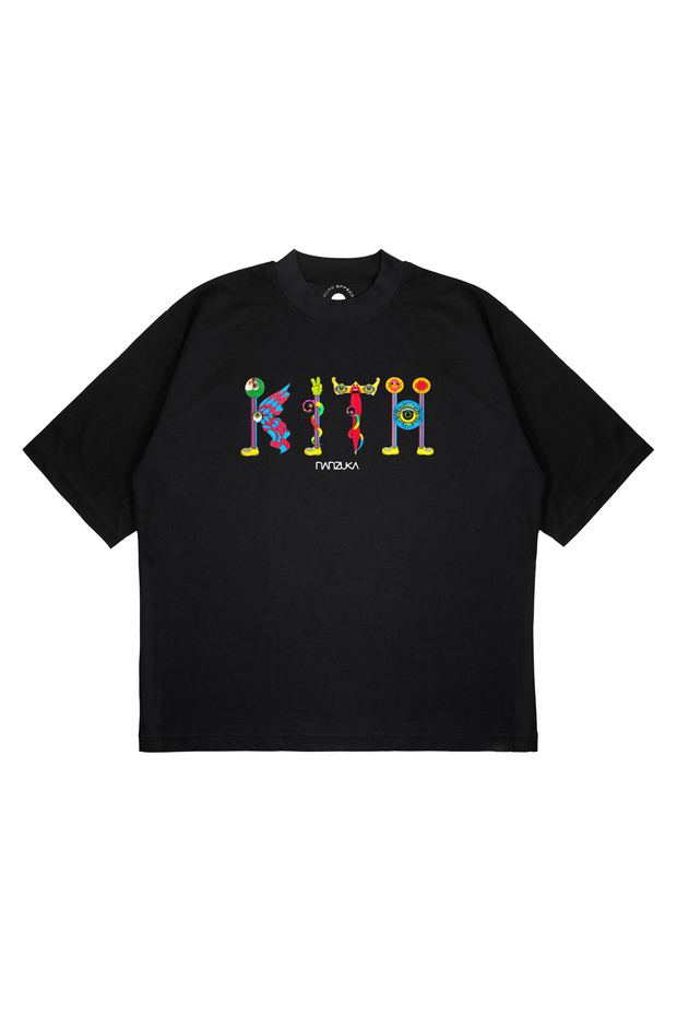 Unisex Oversized Kith Nanzuka Printed Boxy Fit Thick Fabric T-Shirt