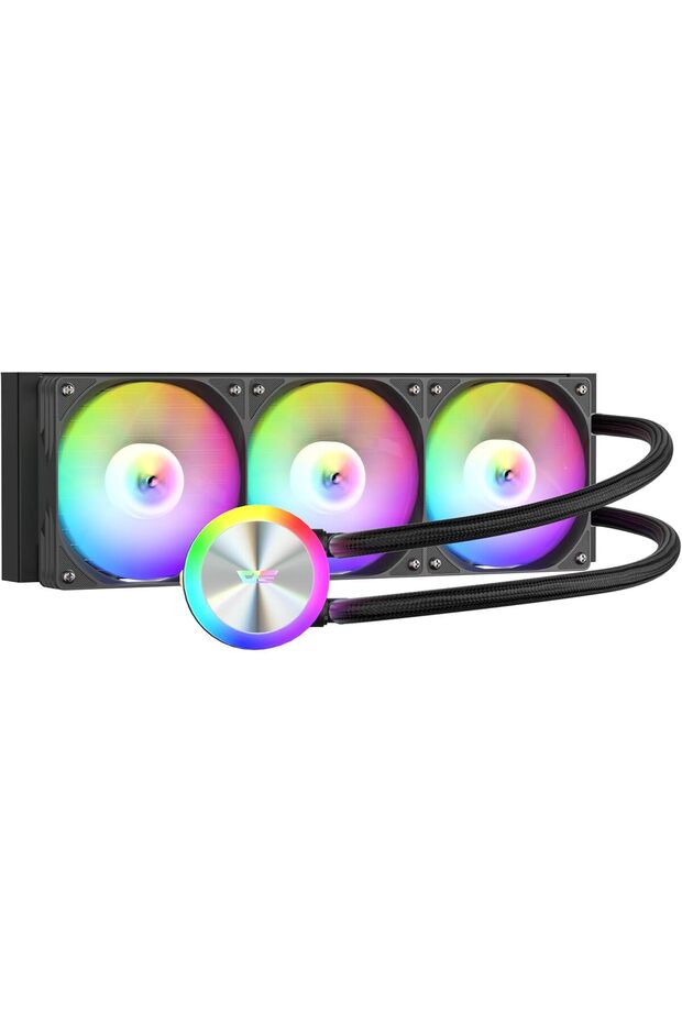 مبرد وحدة المعالجة المركزية السائل darkFlash DG360 AIO مقاس 360 مم - مضخة عالية الأداء، مزامنة ARGB، Intel LGA1851/1700 و