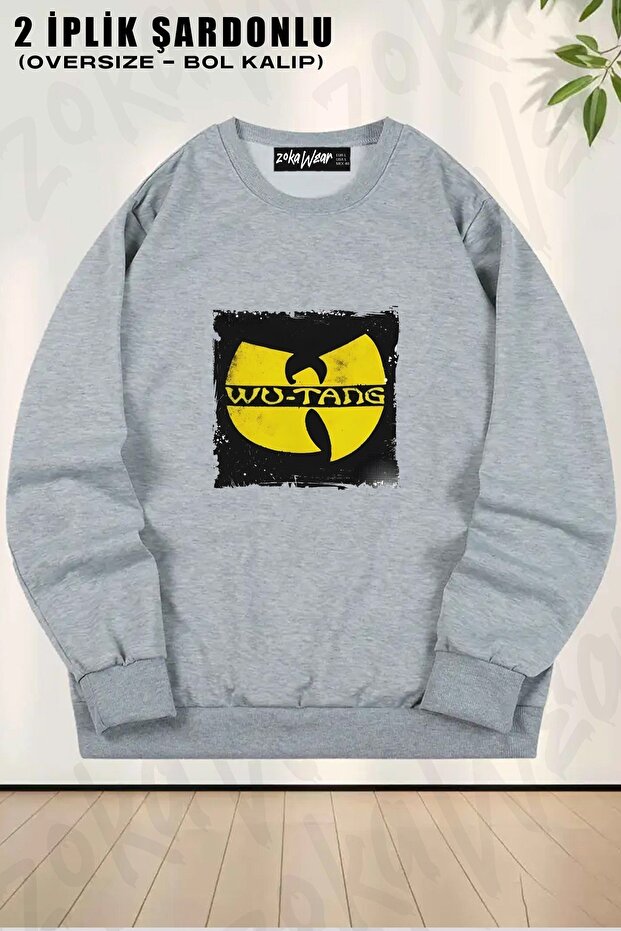 Unisex Wu Tang Clan3 Printed Oversized Crew Neck Sweatshirt
