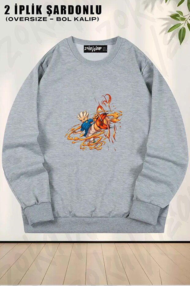 Unisex Inazuma Eleven Axel Blaze Printed Oversized Crew Neck Sweatshirt