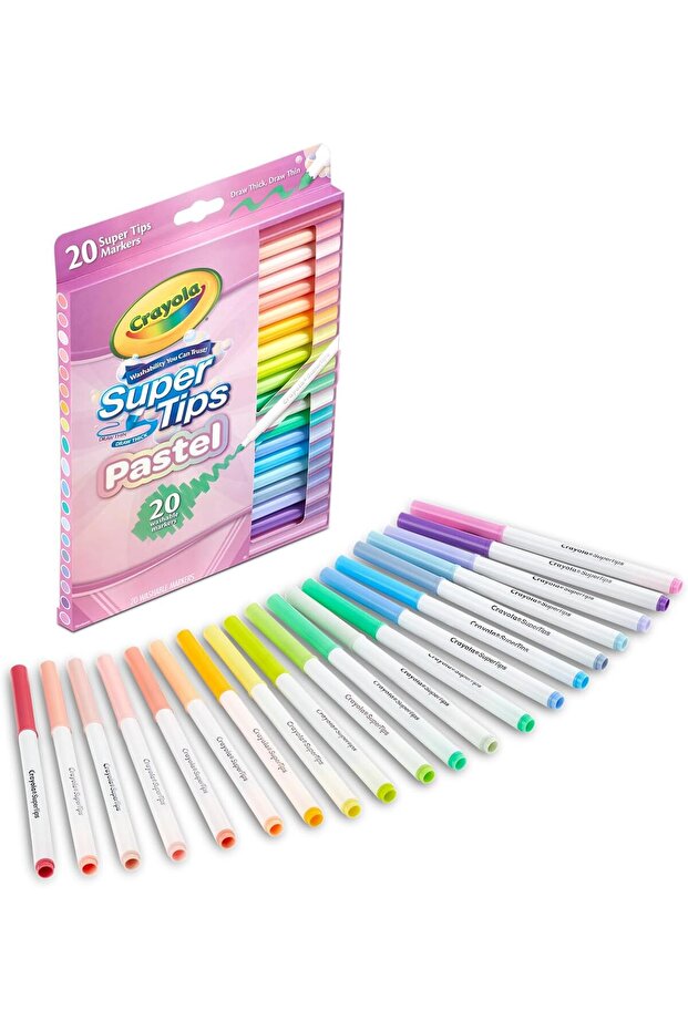 Super Tips Pastel Markers, 20 Count