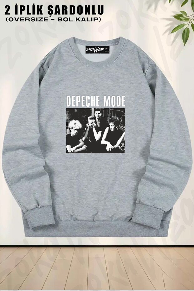 سويت شيرت Unisex Band V2 Depeche Mode مطبوع قصة فضفاضة برقبة دائرية