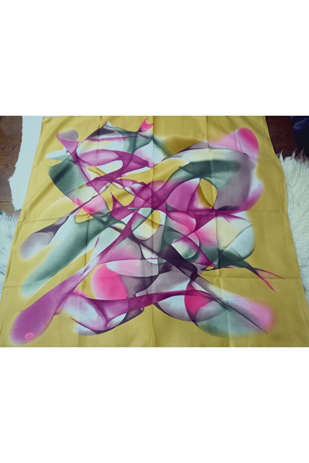 100% Cotton Floral Pattern Motif Winter Cotton Scarf Fular 100X100 cm