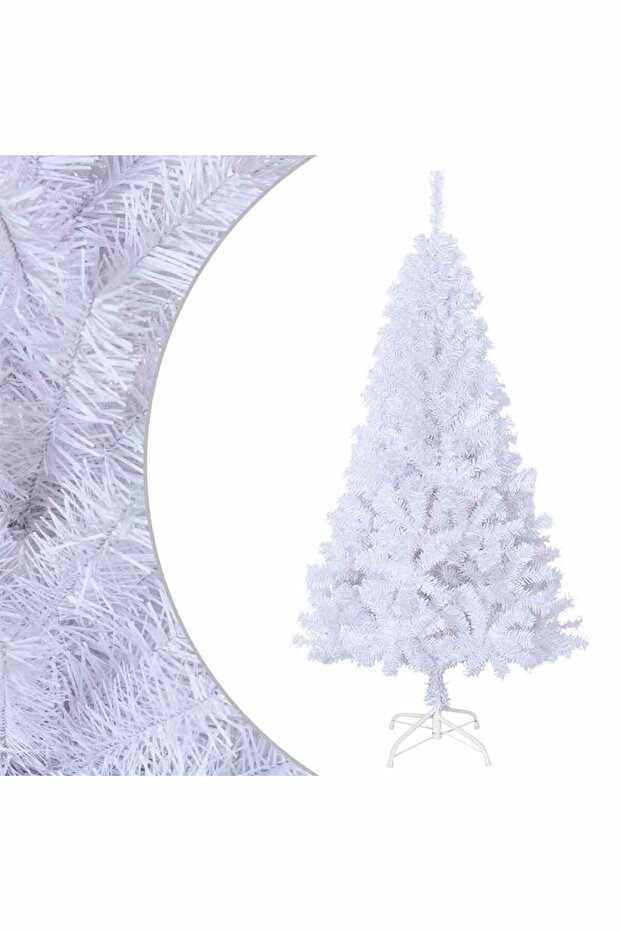 Artificial Christmas Tree with Thick Branches White 120 cm PVC