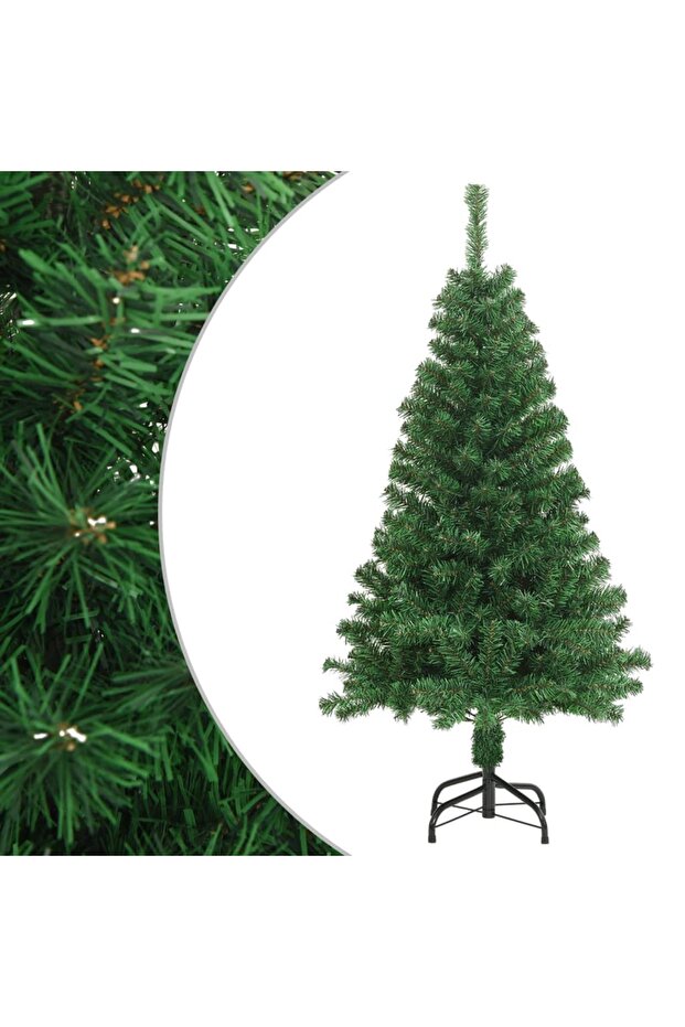 Artificial Christmas Tree with Thick Branches Green 120 cm PVC