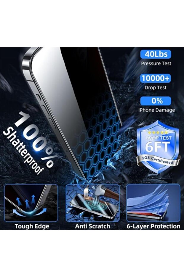 iPhone 17 Pro Max Compatible 360 Ghost Screen Protector, No Visible from Any Side, Bottom, Top, Right, Left - 2