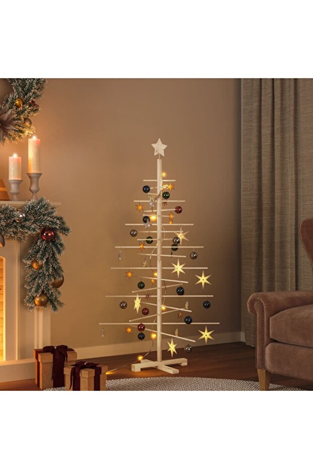 Wooden Christmas Tree for Decoration 150 cm Solid Wood Pine