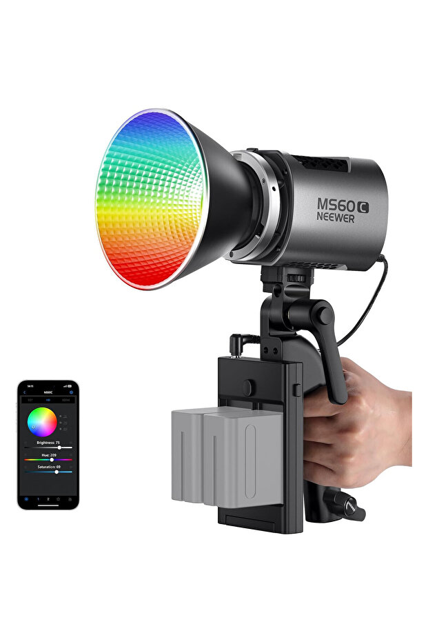 Continuous light LED COB RGBWW with app control, 65W, color temperature - 1