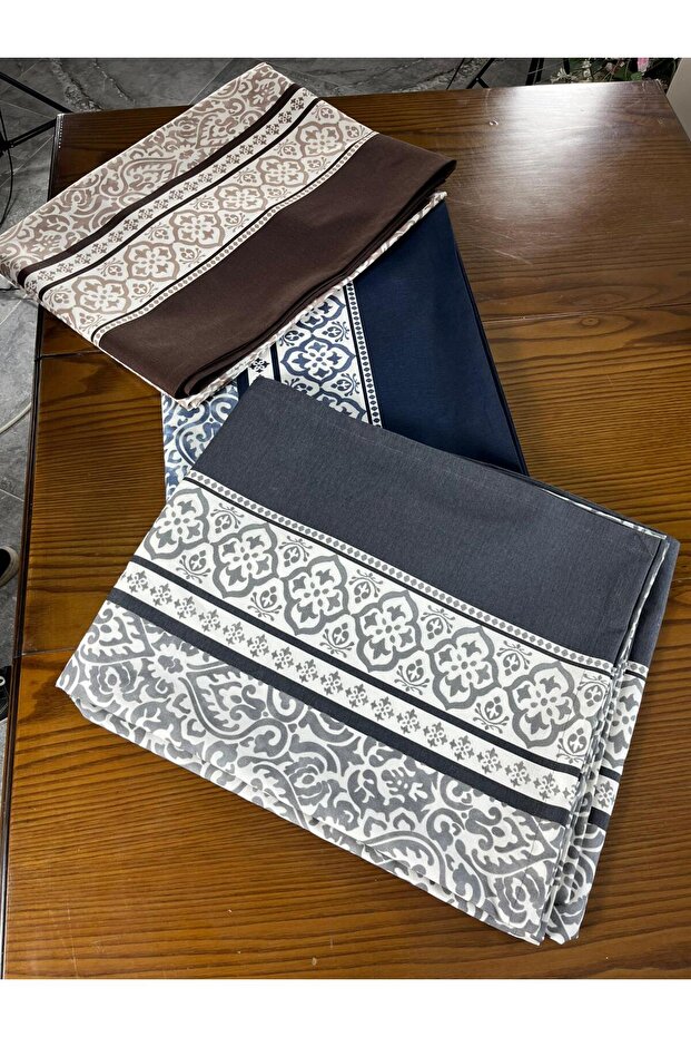 Premium Duck Fabric Liquid Proof Stain Resistant Patterned Tablecloth - 4