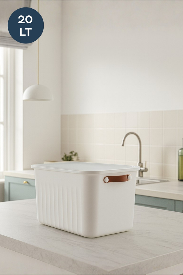 Nordic Style Multi-Purpose Large Size Organizer Box with Lid 20 Lt - 1