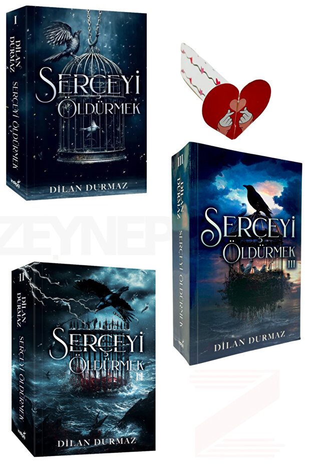 Serçeyi Öldürmek 3 Kitap Set (KARTONKAPAK) Özel Tasarım Kalp Ayraç Hediye