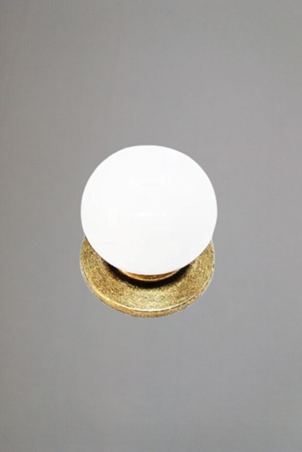 Porcelain Button Antique Yellow Furniture Handle Ceramic Drawer Cabinet Handle Single Screw