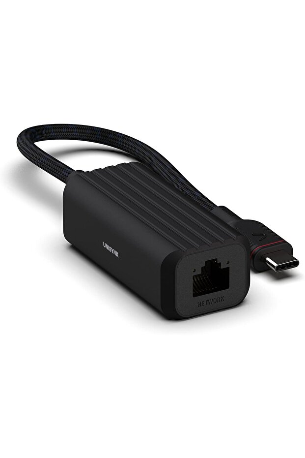USB-C TO NETWORK ADAPTER 1GBPS BLACK, 1x Network (up to 1 Gbit/s*) - 1