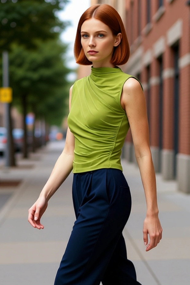 Body Fitting Sleeveless Knitted Blouse Stand Collar Summer Comfortable and Stylish Special Design