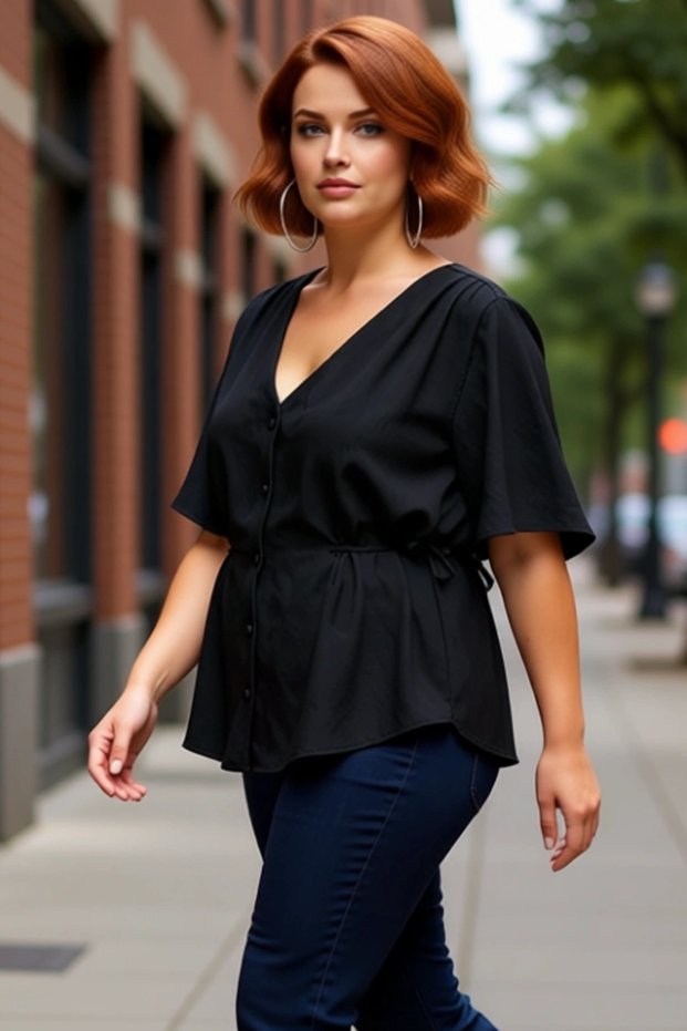 Women's Khaki V-Neck Short Sleeve Tie-Up Buttoned Aerobin Woven Blouse Cool for Summer Daily Wear