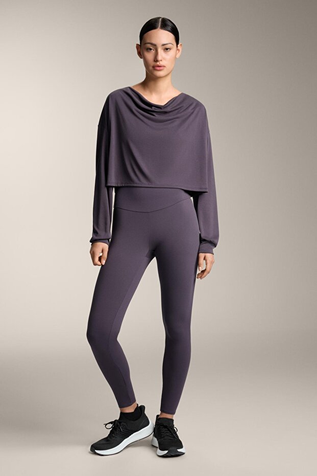 Drape yaka modal tişört - 2