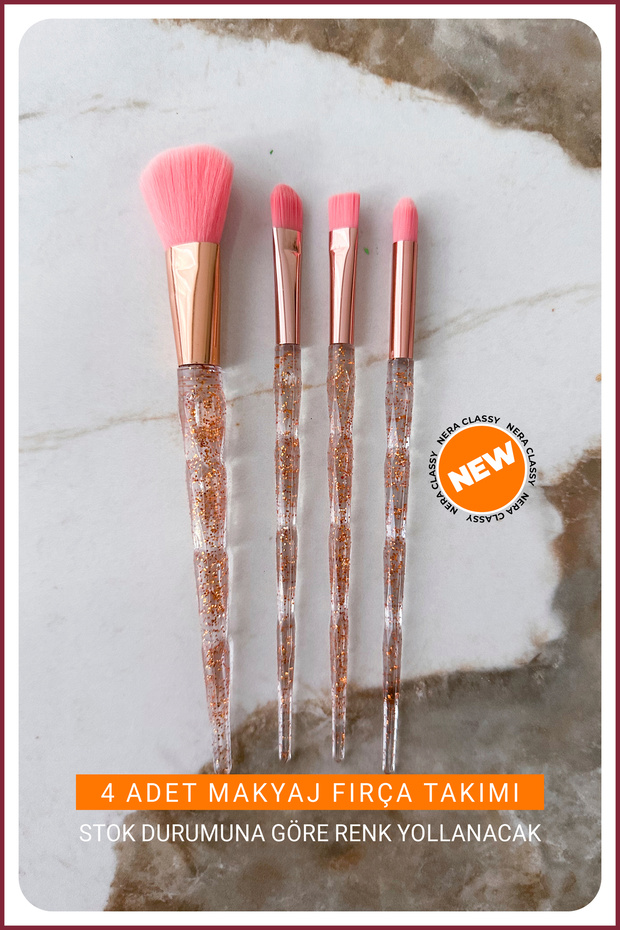 4 Piece Makeup Brush Set - 1