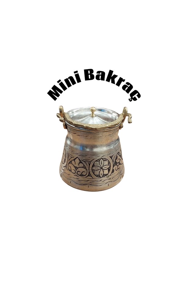 Mini Copper Porridge Pot 0.40 Liter Carved Spice Bowl Copper Helke Mini Helke for Sale
