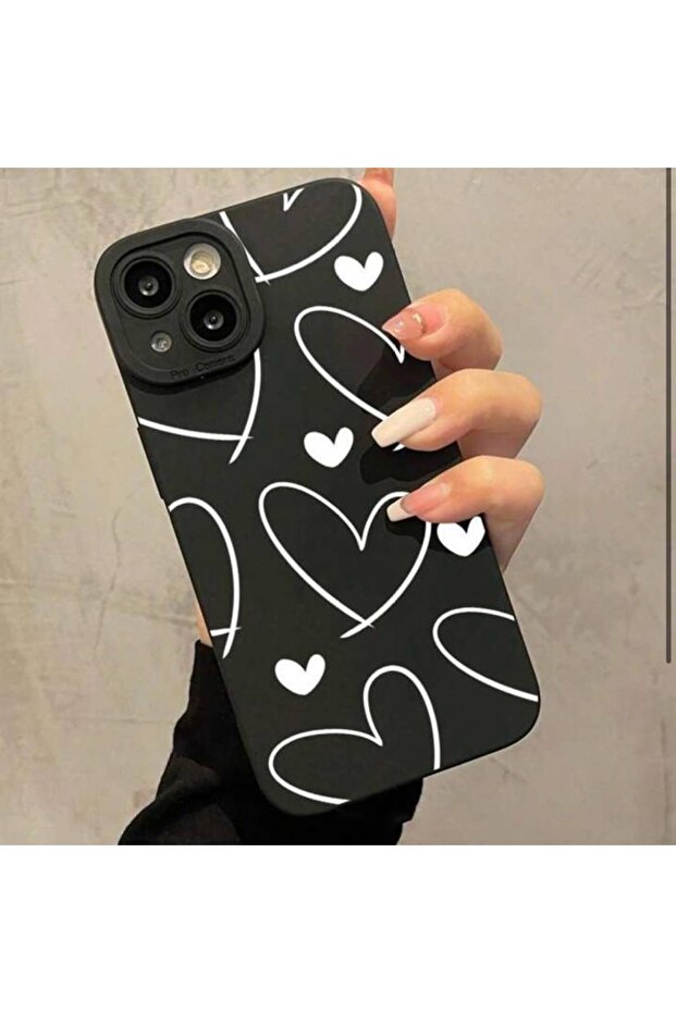 iPhone 16 Compatible Silicone Velvet Inside Launch Pattern Phone Case - 2
