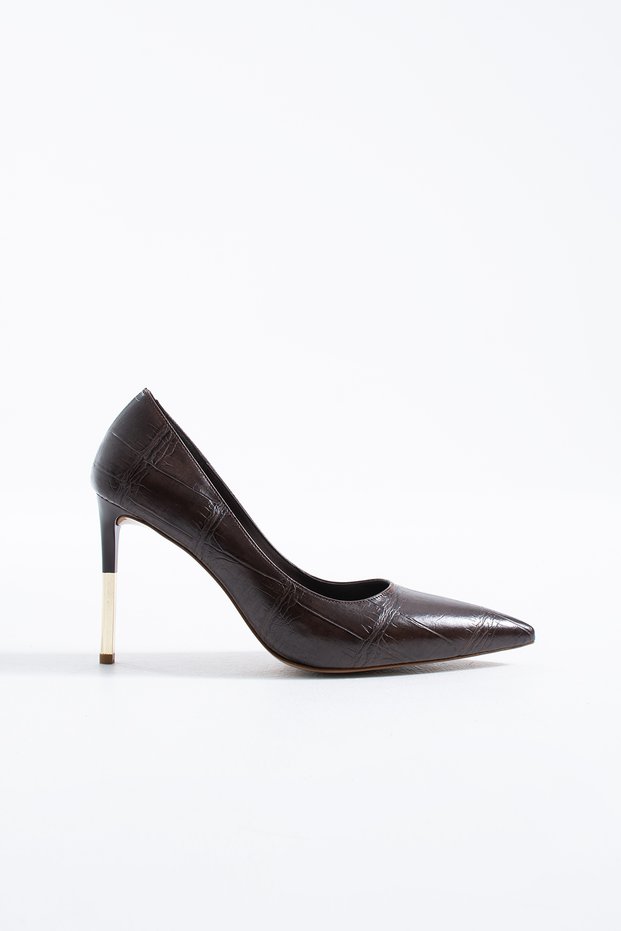 Amanda Women's Daily Stiletto Heeled Shoes Brown Crocodile