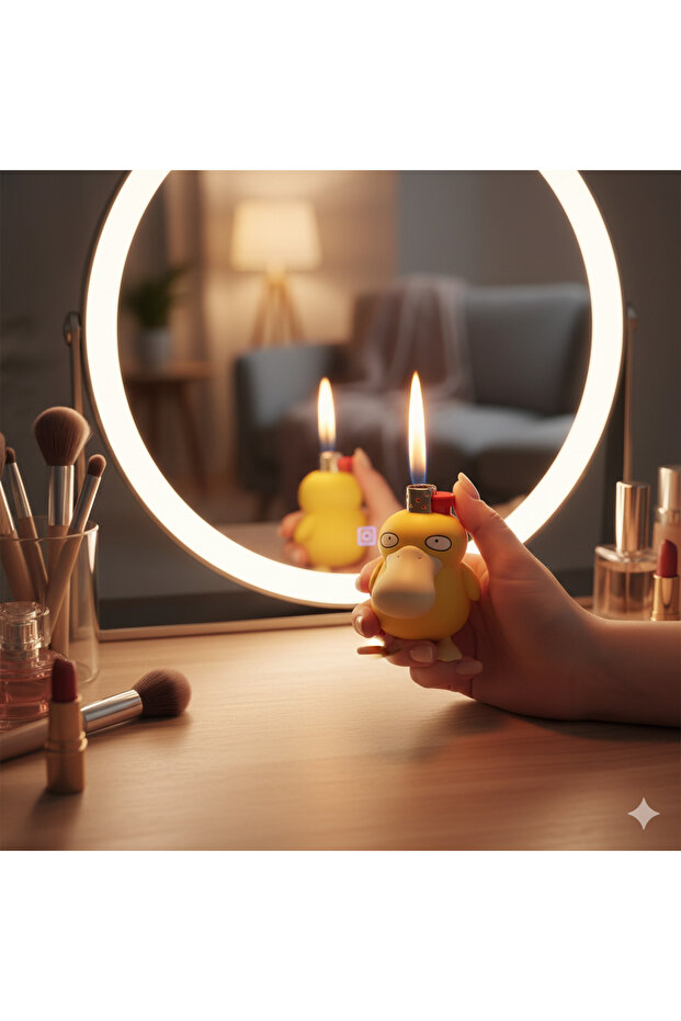 Psyduck Ördek Figürlü Çakmak - Karakterli Dekoratif Gazlı Çakmak - 1