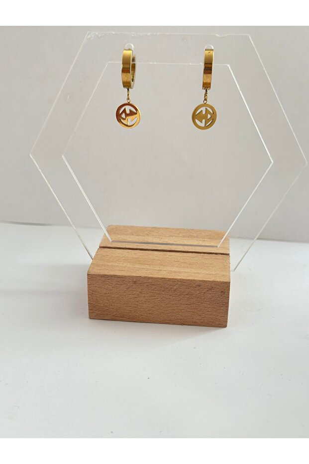 Çelik Sembol Alya Küpe - 1