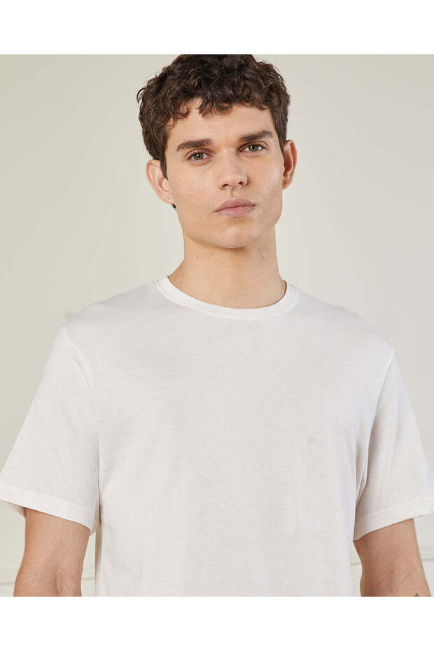 Men Ivory Basic T-Shirt - 4